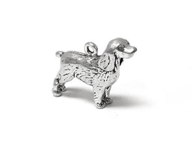 Cocker Spaniel Charm Sterling Silver 17.5mm, Dog Charms, Pet Charms, Springer Spaniel charms - SP273 - BeadPrism