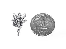 Load image into Gallery viewer, Right Facing Fairy Charm Sterling Silver 25mm, Fantasy Charms, Silver Fairy charms - SP284 - BeadPrism