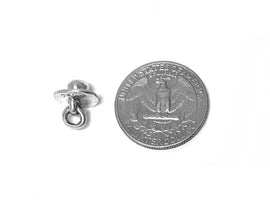 Pacifier Charm Sterling Silver 13mm, New Mother Gift, Mothers Day Gift, Pacifier Charms - SP313 - BeadPrism