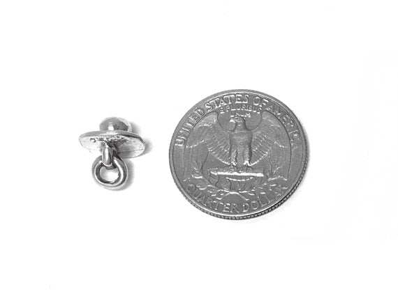 Pacifier Charm Sterling Silver 13mm, New Mother Gift, Mothers Day Gift, Pacifier Charms - SP313 - BeadPrism