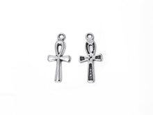 Load image into Gallery viewer, Ankh Charm Sterling Silver 20mm, Symbol of Life, Egyptian Cross charm, small Ankh charms - SP319 - BeadPrism