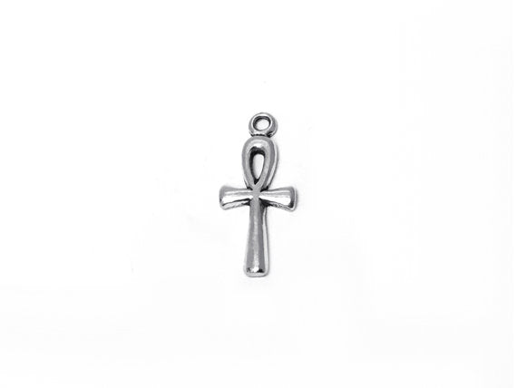 Ankh Charm Sterling Silver 20mm, Symbol of Life, Egyptian Cross charm, small Ankh charms - SP319 - BeadPrism