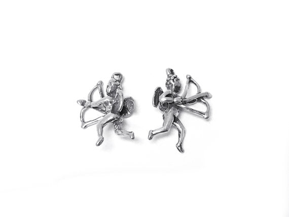 Cupid Charm Sterling Silver 17.5mm, valentine charms, romantic charms, Cupid charms - SP321 - BeadPrism