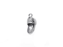 Load image into Gallery viewer, Sandal Charm Sterling Silver 25mm, Shoe Charms, Fashion Charm, Slipper Charm, Sandal charms - SP326 - BeadPrism