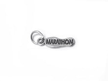 Load image into Gallery viewer, Marathon Print Shoe Charm Sterling Silver 18mm, Marathon Charm, Marathon Print Shoe charm - SP340 - BeadPrism