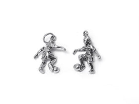 Soccer Player Charm Sterling Silver 19.5mm, Team Sports charms, Soccer Player charms - SP344 - BeadPrism