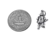 Load image into Gallery viewer, Fireman with Axe Charm Sterling Silver 21mm, Firefighter Charms, Fireman with Axe charm - SP365 - BeadPrism