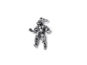Football Player 34 Charm Sterling Silver 23mm, Sports charms, Football Player charms - SP366 - BeadPrism