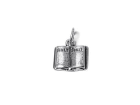 Holy Bible Charm Sterling Silver 13mm, Religious Charms, Christian Charms, Bible Charms - SP381 - BeadPrism