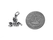 Load image into Gallery viewer, Apple with ABC Charm Sterling Silver 17mm, Words charms, Apple with Alphabet charms - SP384 - BeadPrism