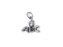 Load image into Gallery viewer, Apple with ABC Charm Sterling Silver 17mm, Words charms, Apple with Alphabet charms - SP384 - BeadPrism