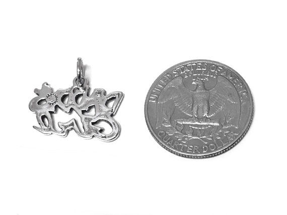 Daddy' s Girl Charm Sterling Silver 15.5mm, Family Charm, Love charms, Daddy Girl charm - SP385 - BeadPrism