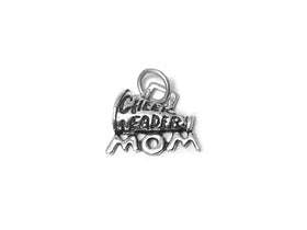 Cheerleader Mom Charm Sterling Silver 14mm, Sport Charm, Family Charm, Cheerleader Mom charm - SP393 - BeadPrism
