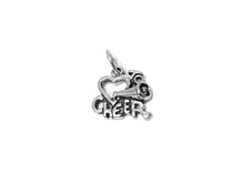 Load image into Gallery viewer, Love To Cheer Charm Sterling Silver 14mm, Cheerleader Charms, Love To Cheer charms - SP394 - BeadPrism