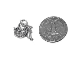 I Love Dance Charm Sterling Silver 15mm, Dancer Gift, Love Charms, I Love Dance charms - SP395 - BeadPrism