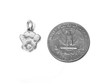 Load image into Gallery viewer, Paw Print Charm Sterling Silver 15mm, Animal Charms, Cat Charms, Dog charms, Paw Print charm - SP397 - BeadPrism