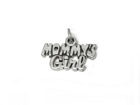 Mommy' s Girl Charm Sterling Silver 14mm, Family Charm, Love charms, Mommy Girl charm - SP399 - BeadPrism