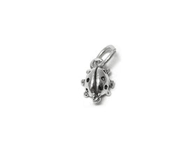 Ladybug Charm Sterling Silver 12mm, animal charms, insect charm, Ladybug charms - SP403 - BeadPrism