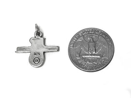 I Love Basketball Charm Sterling Silver 21mm, Sports Charm, I Love Basketball charm - SP406 - BeadPrism