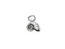 Load image into Gallery viewer, Nautilus Shell Charm Sterling Silver 11mm, Conch Charm, Beach charm, Sea Charm, Shell charms - SP410 - BeadPrism