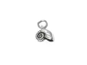 Nautilus Shell Charm Sterling Silver 11mm, Conch Charm, Beach charm, Sea Charm, Shell charms - SP410 - BeadPrism