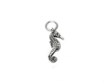 Load image into Gallery viewer, Seahorse Charm Sterling Silver 18mm, Animal Charm, Beach charm, Ocean Charm, Seahorse charms - SP412 - BeadPrism
