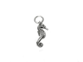Seahorse Charm Sterling Silver 18mm, Animal Charm, Beach charm, Ocean Charm, Seahorse charms - SP412 - BeadPrism