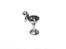 Load image into Gallery viewer, Martini Glass with Olive Charm Sterling Silver 16.5mm, Party Charm, Martini Glass charm - SP419 - BeadPrism