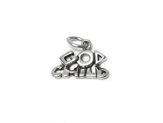 God Child Charm Sterling Silver 13mm, Religious Charms, Christian charms, God Child charms - SP431 - BeadPrism