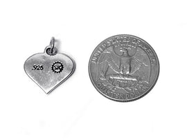 Heart with Sister Charm Sterling Silver 18mm, family charms, Heart with Sister charms - SP440 - BeadPrism