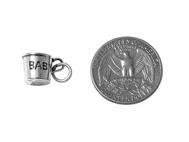 Baby Cup Charm Sterling Silver 15mm, Baby Cup Charms, mom charm, Baby Cup charm, baby charms - SP454 - BeadPrism
