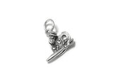 Painter Palette with Brush Charm Sterling Silver 13.5mm, Painter charms, Palette charms - SP459