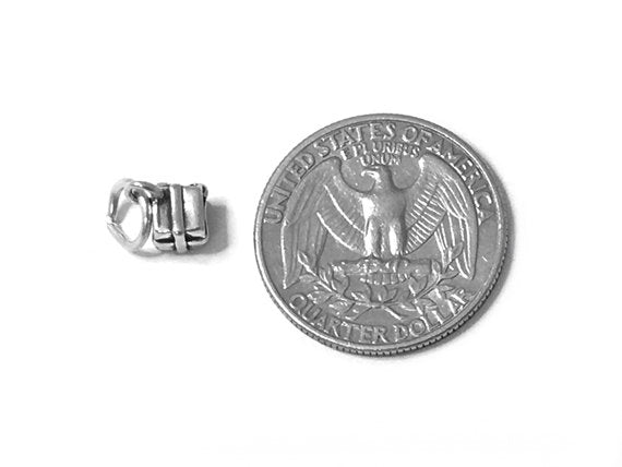 Gift Box Charm Sterling Silver 9.5mm, silver Present Charm, Friendship charm, Gift Box charm - SP460 - BeadPrism