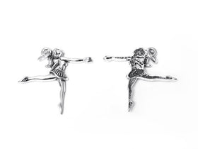 Ballerina Charm Sterling Silver 26mm, Dancer Charm, Ballerina charms, Ballet Dancer SP262 - BeadPrism
