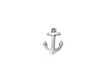 Load image into Gallery viewer, Anchor Charm Sterling Silver 13.5mm, Boat Charm, Ocean, Nautical Charms, Anchor charms - SP269 - BeadPrism