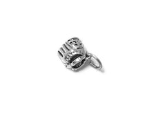 Load image into Gallery viewer, Baseball Glove Charm Silver 13mm, Baseball Charms, Sports charms, Baseball Glove charms - SP474 - BeadPrism