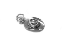 Load image into Gallery viewer, Cowboy Hat Charm Sterling Silver 19mm, Western Charms, Old West Charms, Cowboy Hat charms - SP500 - BeadPrism