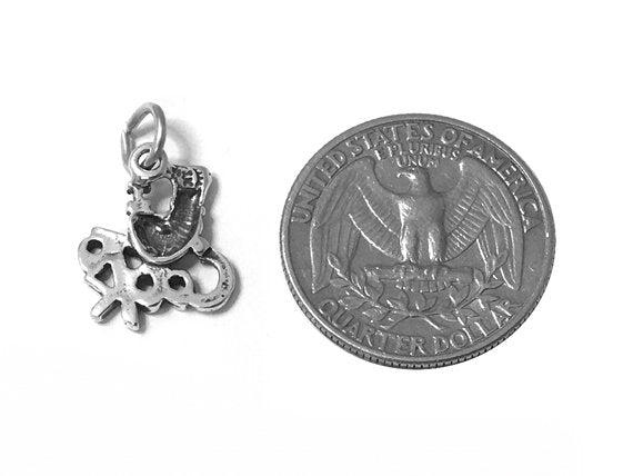 I Love To Cook Charm Sterling Silver 17mm, Cooking Charm, Chef charms, I Love To Cook charm - SP514 - BeadPrism