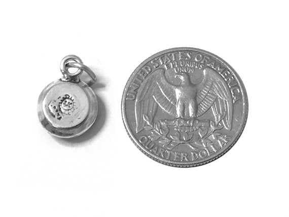 Coffee Charms, Tea charms, Cup, Spoon and Saucer Charm Sterling Silver 16.5mm, Cooking Charm - SP515 - BeadPrism