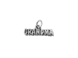 Grandma Charm Sterling Silver 7.5mm, Family Charms, Granny charms, Nana Grandma charms - SP529 - BeadPrism
