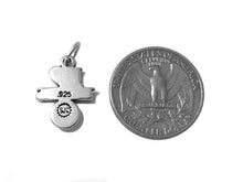 Load image into Gallery viewer, I Love Tennis Charm Sterling Silver 19mm, Love Charms, sports charms, I Love Tennis charms - SP532 - BeadPrism