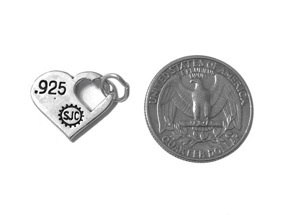 Faith Hope Love Charm Sterling Silver 16mm, Faith charm, Hope charm, Love charm, wedding charm SP535 - BeadPrism