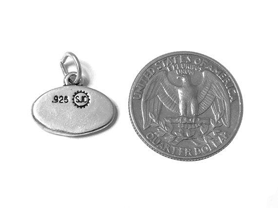 Maid Of Honor Charm Sterling Silver 14mm, Wedding Charms, Maid Charm, Maid Of Honor charm - SP539 - BeadPrism