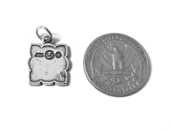 Will Work For Beads Charm Sterling Silver 18.5mm, Jewelry charms, Will Work For Beads charms - SP587 - BeadPrism