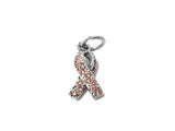 Lavender General Cancer Awareness Ribbon with Swarovski Crystals Charm Sterling Silver 17mm - SP594