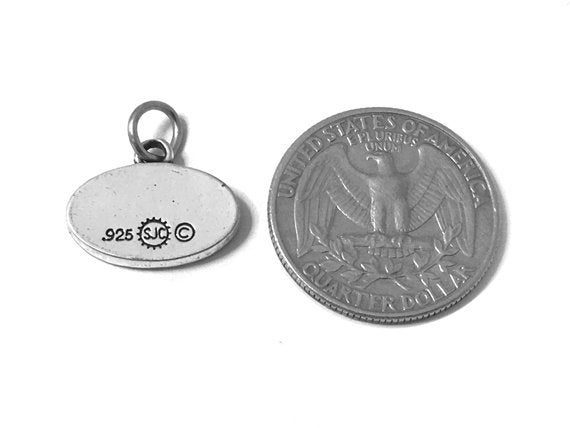 Aries Zodiac Charm Sterling Silver 14mm, Horoscope Charms, Aries Zodiac Pendants - SP604 - BeadPrism