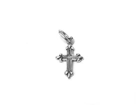 Cross Charm Sterling Silver 17mm, Christian Charms, Religious charms, Catholic, Cross charms - SP626 - BeadPrism