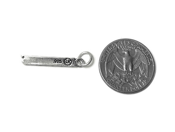 Marines Charm Sterling Silver 27mm, silver Military Charms, Patriotic Charm, Marines Charm - SP638 - BeadPrism