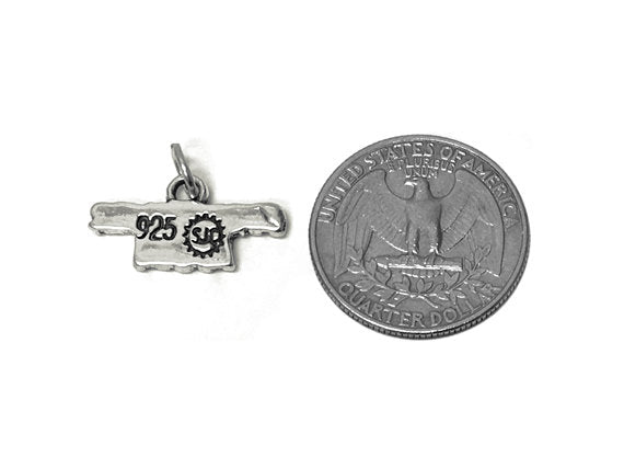 Swimmer Mom Charm Sterling Silver 11.5mm, Sports Charms, Team Mom Charms, Swimmer Mom charms - SP647 - BeadPrism
