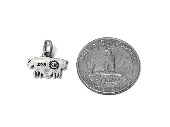 Tennis Mom Charm Sterling Silver 11.5mm, Sports Charms, Tennis Charms, Tennis Mom charms - SP652 - BeadPrism